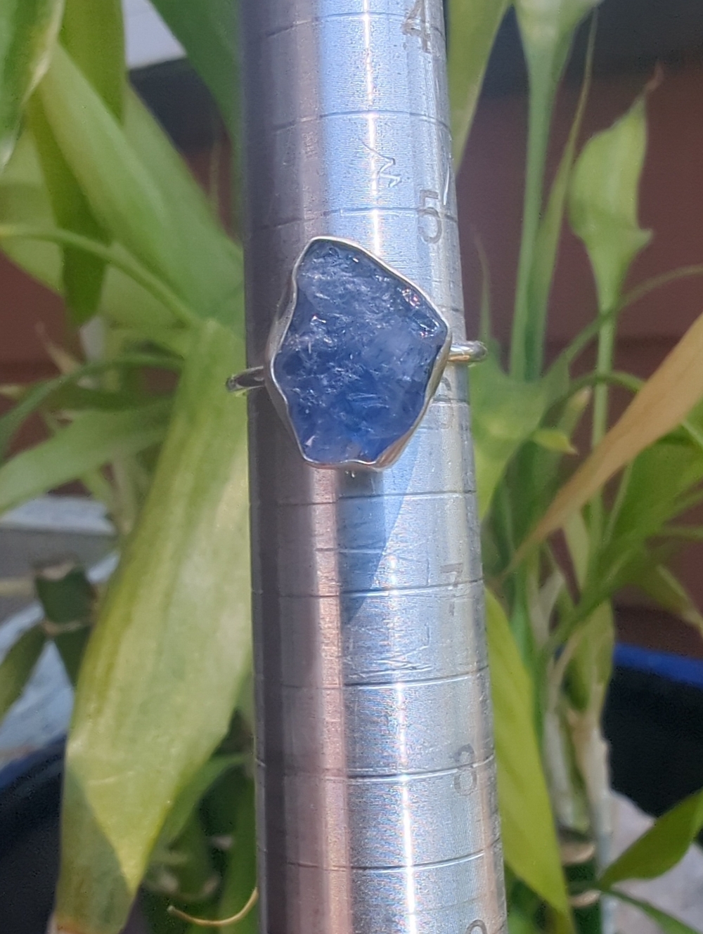 Raw Tanzanite Stone 925 Sterling Silver Ring - 5.75 - Picture 3 of 12